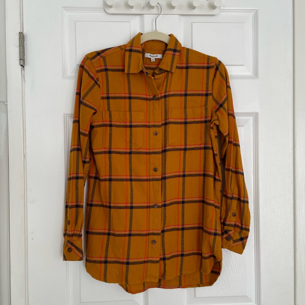 Madewell Boyfriend Flannel Button-Down Shirt